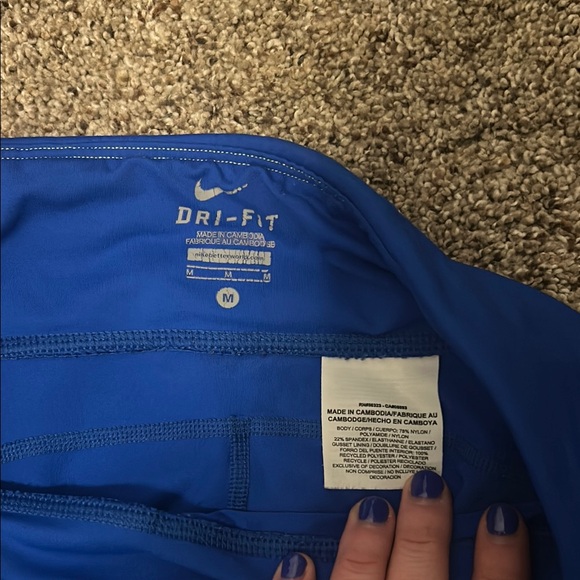 Nike Blue Dri-FIT Leggings size M - Picture 2 of 5